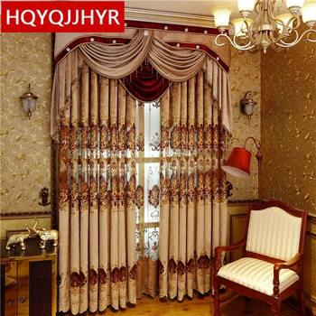 

2020 Hot European High-Grade Luxurious Curtain Cloth For Bedroom Sheer Voile Curtains For Living Room Window Curtain Kitchen