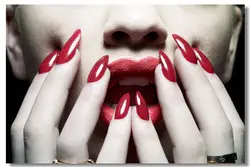 Пользовательские холст настенная пикантные красные губы плакат Rita Ora обои поп-музыки певица стены стикеры офис Спальня украшение #0613