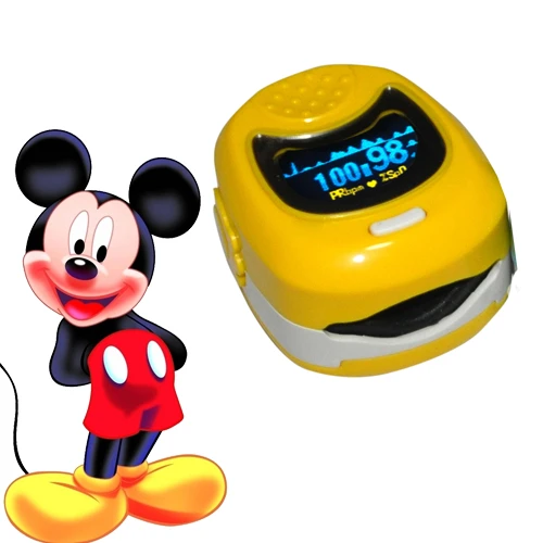 

Color Yellow CMS50QB Kids / Children / Pediatric Pulse Oximeter with Button Battery&Charger