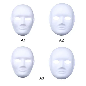 

12pcs Children Party Mask DIY Masquerade Halloween Blank Painting Mask New