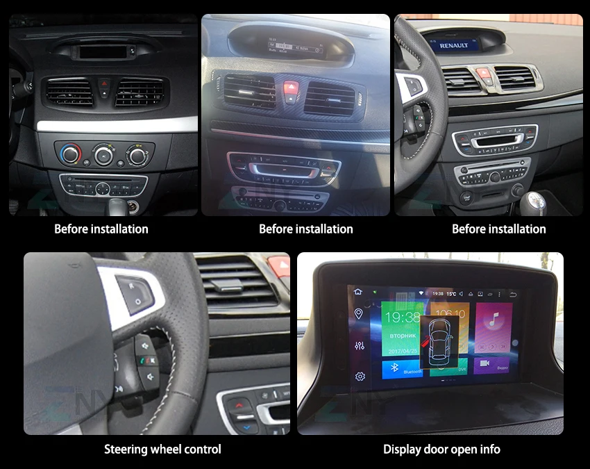 Clearance 7" IPS Android 8.0 Car GPS Stereo For Renault Megane 3 Fluence Auto DVD Radio FM RDS WiFi Audio Video Multimedia Backup Camera 1