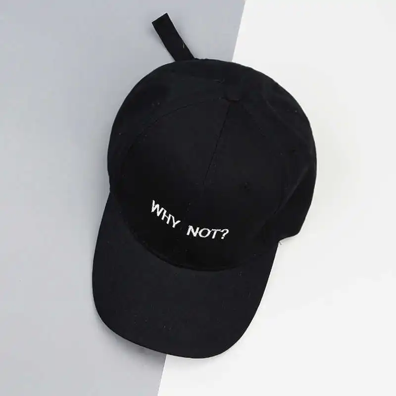 

Letter WHY NOT Snapback Baseball Cap Hip Hop Hat For Men Women Dad Gorras Boy Girls Cotton Black pink White Fitted Hat Bone Caps