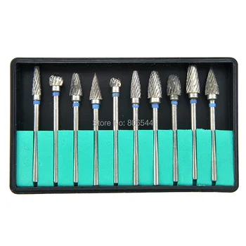 

Fast Deliver Tungsten Steel Dental Burs Lab Burrs Tooth Drill 10 pcs/ Pack