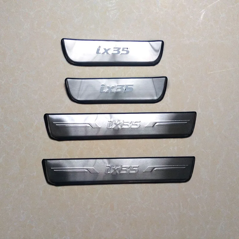 Нержавеющая сталь порог прокладки подходят для 2010-17 HYUNDAI IX35 отделка автомобиля