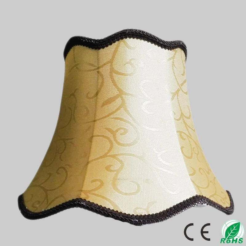 

Dark Gold, Abstract Flower Pattern, Textile Fabrics For Simple And Fashionable  E27 Desk Lamp Shade