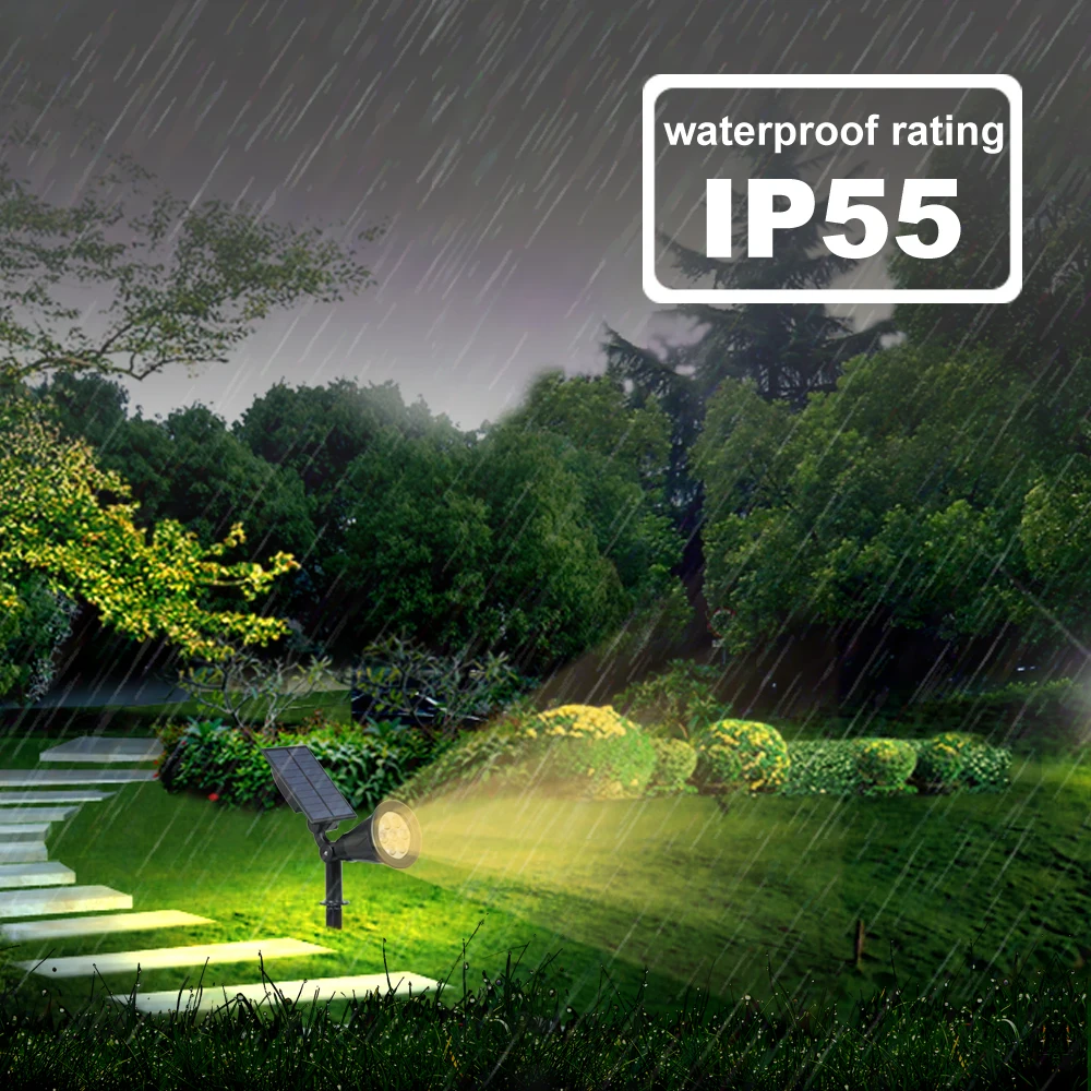 Movido a Energia Solar ao ar Pátio com Jardim Luz para ao ar Pacote Holofotes Livre Iluminação 2-em-1 Ajustável Led Solar Landscape Lâmpada Quintal 2 9 2 PACOTE Holofotes Movido A Energia Solar