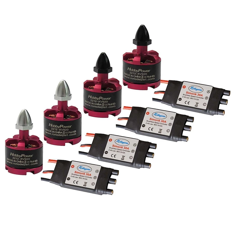 4x Hobbypower 2212 920KV Brushless Motor SimonK 30A ESC for DJI F450 S500 Quadcopter