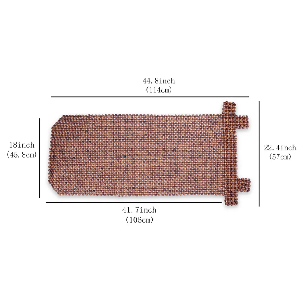 Natural Wood Bead Seat Cover Massage Cool Cushion for Car Truck Van Office Chair   (8)