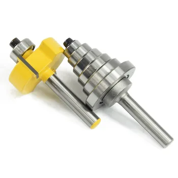 

2Pcs/Set 1/4 1-3/8 Shank Wood Cutter Mortise Router Bit Lock Miter Milling Cutter Width Woodwork Tenon Tool For Woodworking Tool