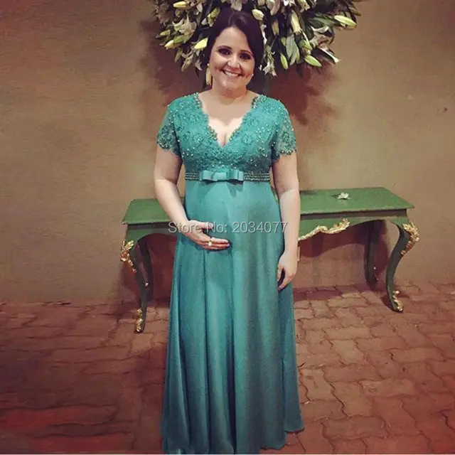 vestidos de boda en pizzo donna eleganti della madre madre verde de