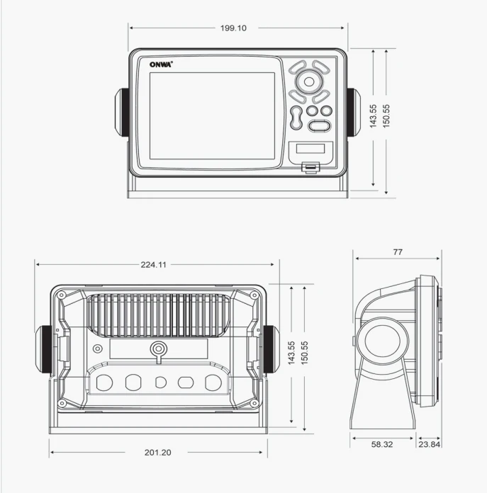 Matsutec HP-628F морской цветной плоттер эхолот двойной частоты 6 дюймов gps/SBAS Навигатор w/высокочувствительная антенна