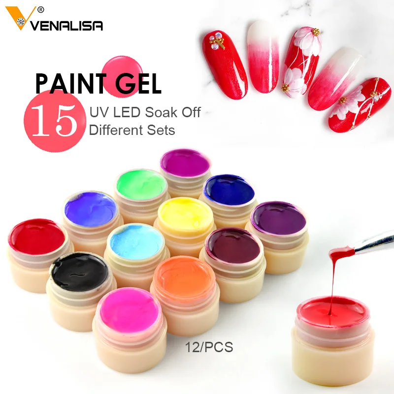 Venalisa painting gel Hot Sell Nail Art uv led 180 colors 5ml professional nail paint color gel polish uv color gel lacquer gels Venalisa painting gel Hot Sell Nail Art uv led 180 colors 5ml professional nail paint color gel polish uv color gel lacquer gels