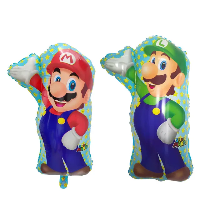 2 шт./лот, фольгированные шары Super Mario для дня рождения, украшения, детские игрушки, душ для девочек и мальчиков, гелиевый надувной шар - Цвет: 2pcs