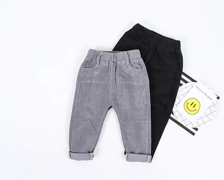Retail High Quality Autumn Kids Pants Baby Boys Corduroy Pants Children