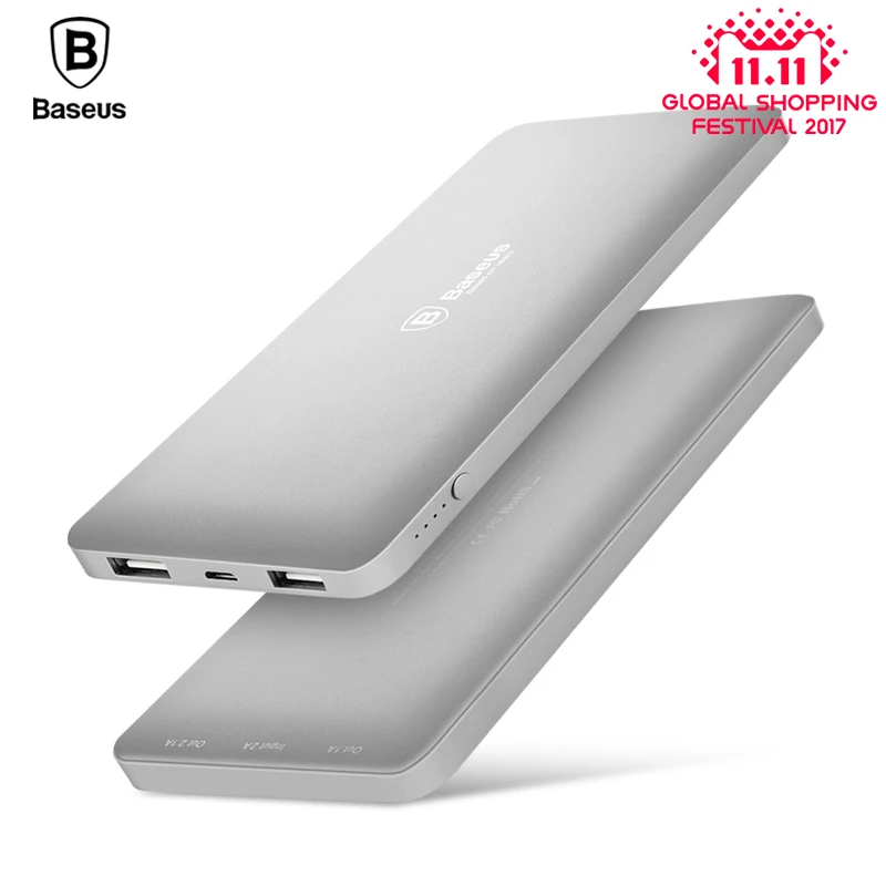 Baseus 10000mAh Dual USB Power bank Portable Mobile Phone Charger External Battery For iPhone 7 6s samsung S8 huawei xiaomi Baseus 10000mAh Dual USB Power bank Portable Mobile Phone Charger External Battery For iPhone 7 6s samsung S8 huawei xiaomi
