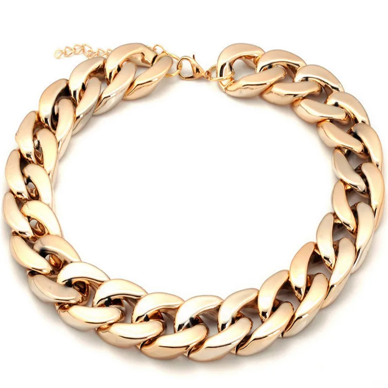 

New Fashion Acrylic Chunky Lady Statement Jewelry Chain Necklace Bib Choker