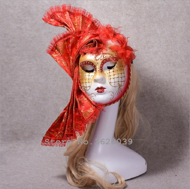 New Venice red plus mask high end Halloween Masquerade Party Masks for
