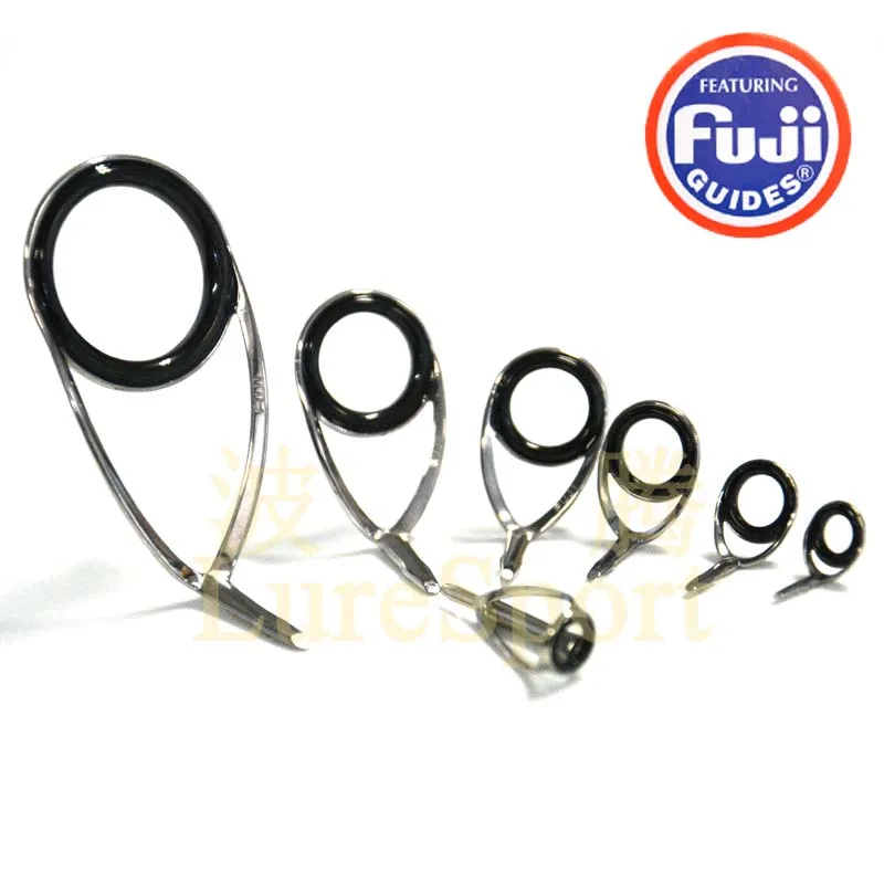

LureSport FUJI guide set MNAT Top KLAG KTAG KWAG guide 7pc/set Spin Rod Building component Repair fishing pole DIY Accessory