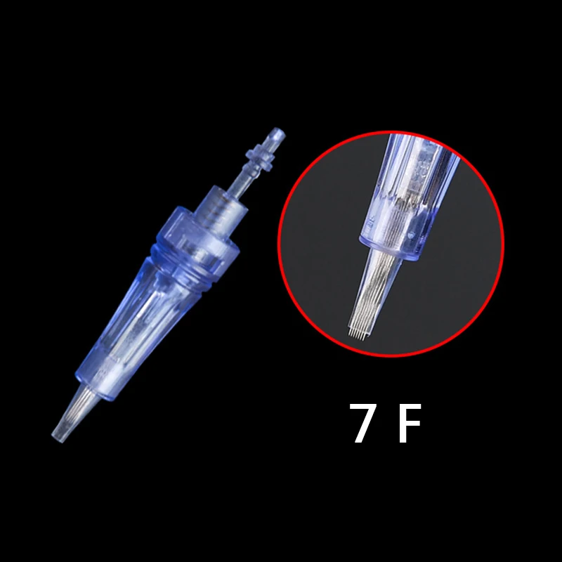 Новая 50 шт. электрическая машинка для татуировок макияжный картридж нано микронеэдлы отбеливающая омоложение кожи Поворотная игла аксессуары для питания головы - Цвет: 7F