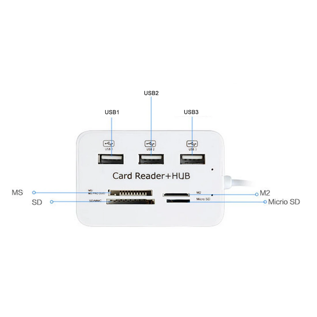 Noyokere Micro USB HUB Combo 2.0 3 Порты card reader высокое Скорость multi USB разветвитель все в одном для ПК компьютерные аксессуары