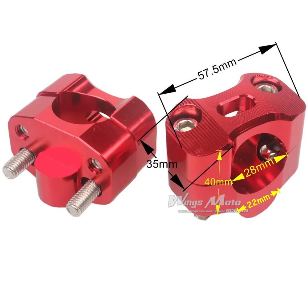 Motorcycle Bar Clamps Handlebar Bar Risers For 28MM 1 1/8 Fat Bar Pit