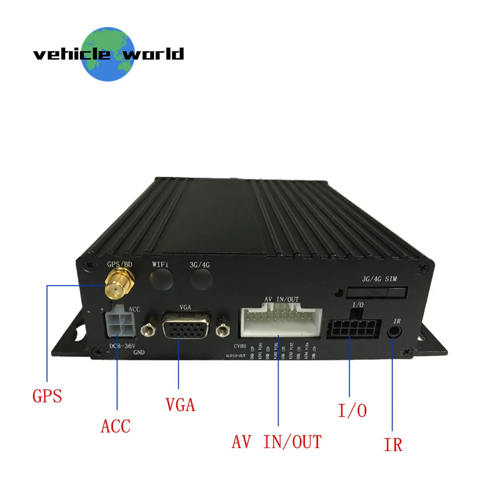 AHD 1080 P 4 канала двойной SD карты мобильный цифровой видеорегистратор GPS для школы автобус прицеп грузовик такси автомобиль