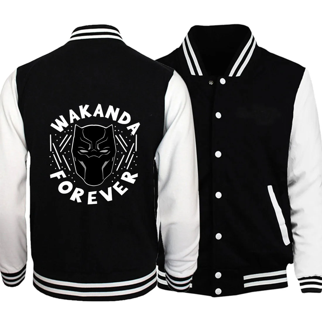 

Black Panther male fitness coats harajuku tracksuits Men 2019 new arrival baseball jackets fall winter casual fleece sweatshirts
