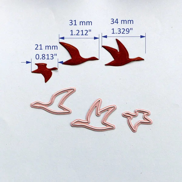 3pcs waterfowls DUOFEN металлические режущие штампы маленькие Летающие птицы Орел Морская Чайка Ласточка голубь трафарет Сделай Сам скрапбук бумажный альбом Новинка - Цвет: 3pcs waterfowls