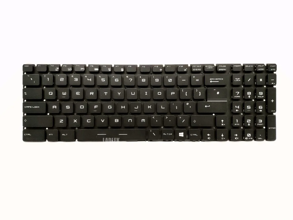 Новая полноцветная RGB клавиатура с английской подсветкой для MSI Gaming GL72 6QF/GL72 7QF/GL72