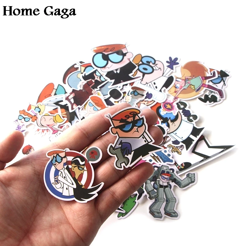 20 компл./лот Homegaga 39 шт./компл. Dexter's Lab Мультфильм Дети diy 90s Арт печать телефон ноутбук велосипед Скрапбукинг наклейки стикер D1765