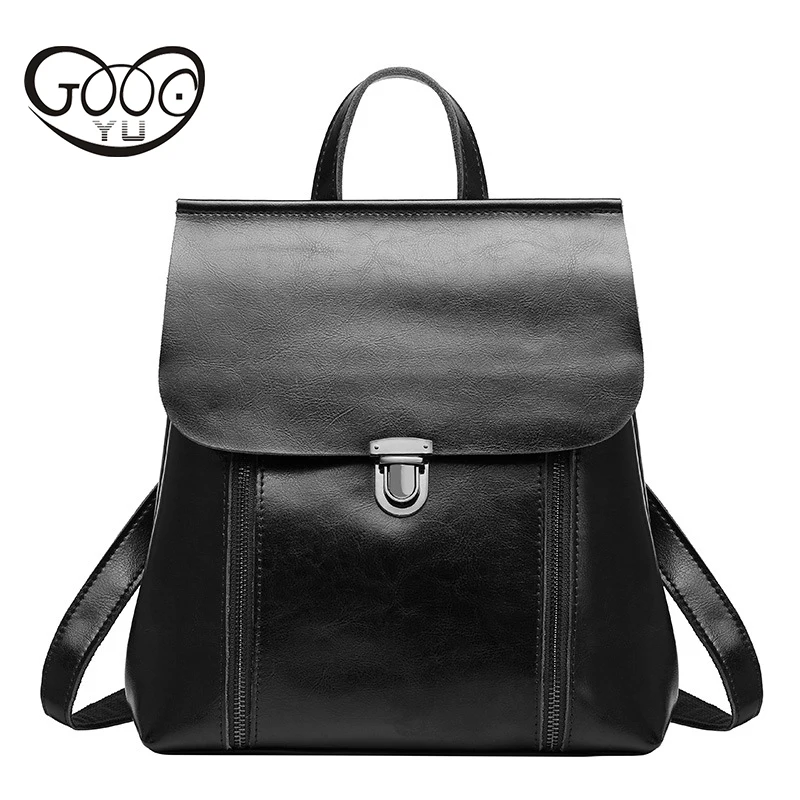 

Zipper Luxury Brands Backpack Bolsa Mochila Feminina Genuine Leather Backpack Women Bags Preppy Style Backpack Girls School Bags
