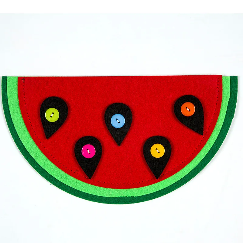 DIY ремесла для детей ручной работы из нетканого материала Войлочная игрушка с кнопкой войлочные цветы Рождественские ремесла для детей 16 стиль войлока - Цвет: Watermelon