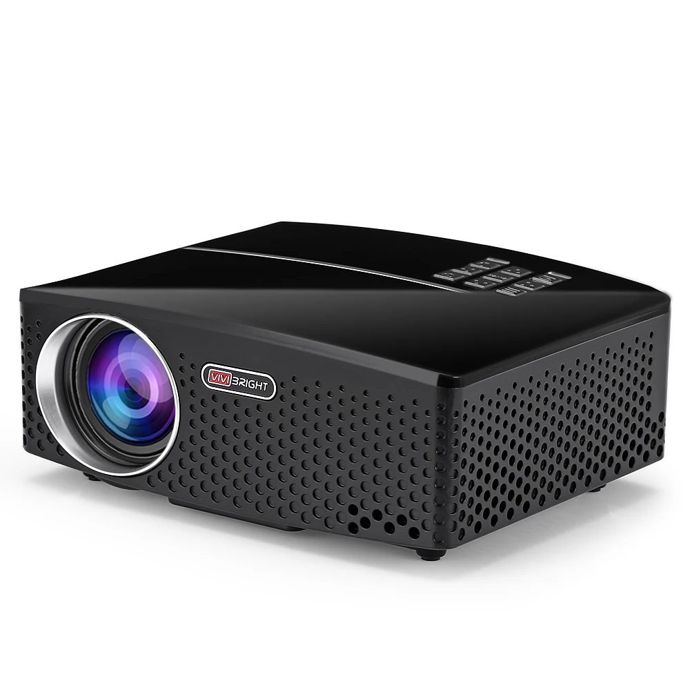 VIVIBRIGHT GP80 светодиодный портативный мини проектор HD 1800 лм для домашнего кинотеатра