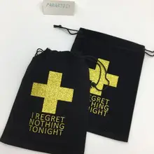 Пользовательские блестящие черные я жалею ничего сегодня Свадебная вечеринка лечит любимые пакеты девичник похмелья набор выживания мешки для конфет