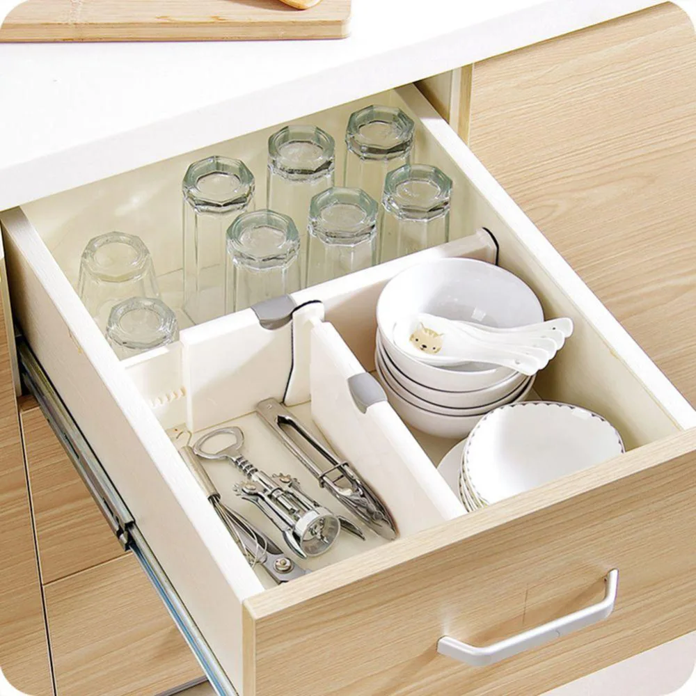 

Diy Grid Drawer Divider Household Necessities Storage Organizer Plastic Divider For Desk Drawer Closet Space-Saving Tools