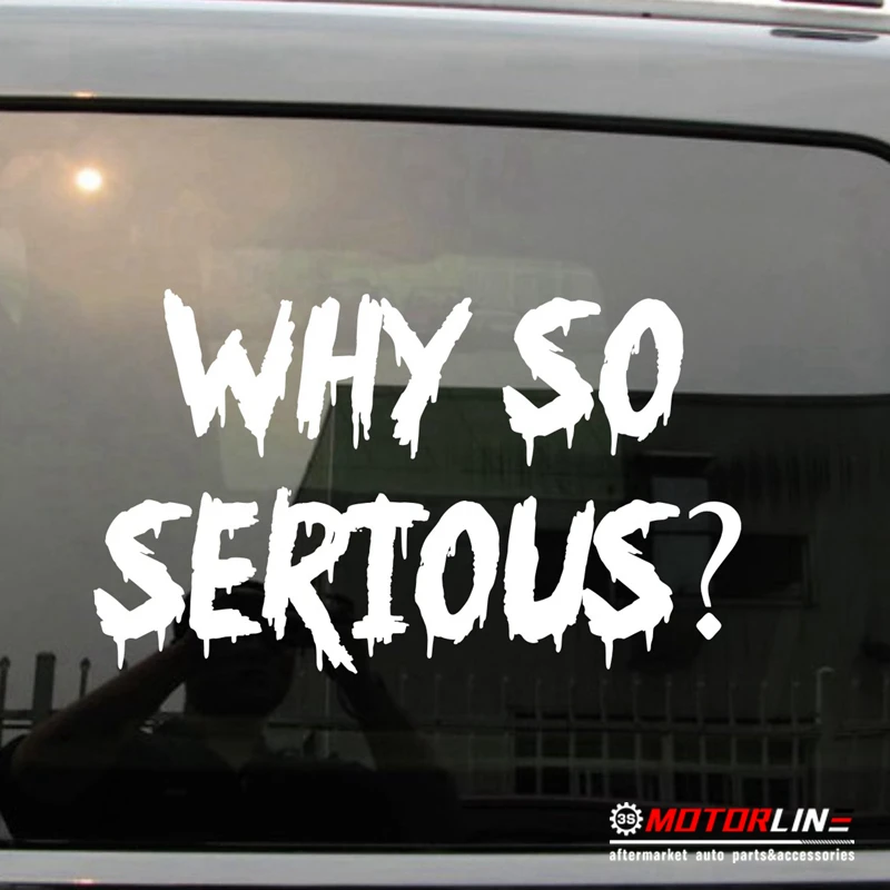 

Joker Why So Serious Decal Sticker Car Vinyl Bloody die cut pick size color no background