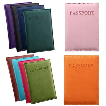 

Women men Dedicated leather Nice Travel Passport Case ID Card Cover Holder Protector Organizer E1213