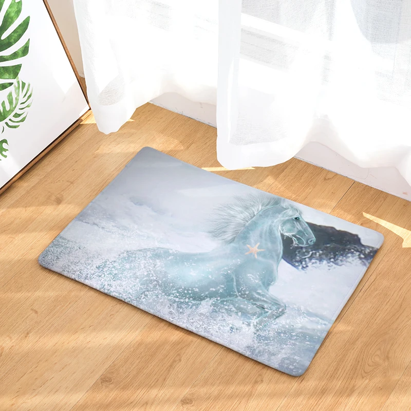 Billig 2017 neue Pferdedruck Teppiche rutschfeste Küche Teppiche für Zuhause Wohnzimmer Fußmatten 40x60 cm