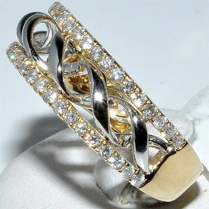 Роскошное Брендовое шикарное многослойное оранжевое кольцо принцессы с огранкой, очаровательное Золотое цветное обручальное кольцо для женщин, обручальное Ювелирное кольцо O4M037