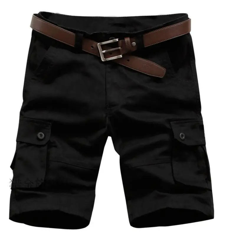 Multi Pocket Loose Cargo Baggy Shorts Men's Summer Outdoor Sports Camping Knee Length Military