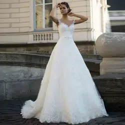 Халат де mariée трапециевидной формы кружево свадебное платье Casamento 2019 Vestido Novia плюс размеры аппликации Романтические свадебные платья Лидер