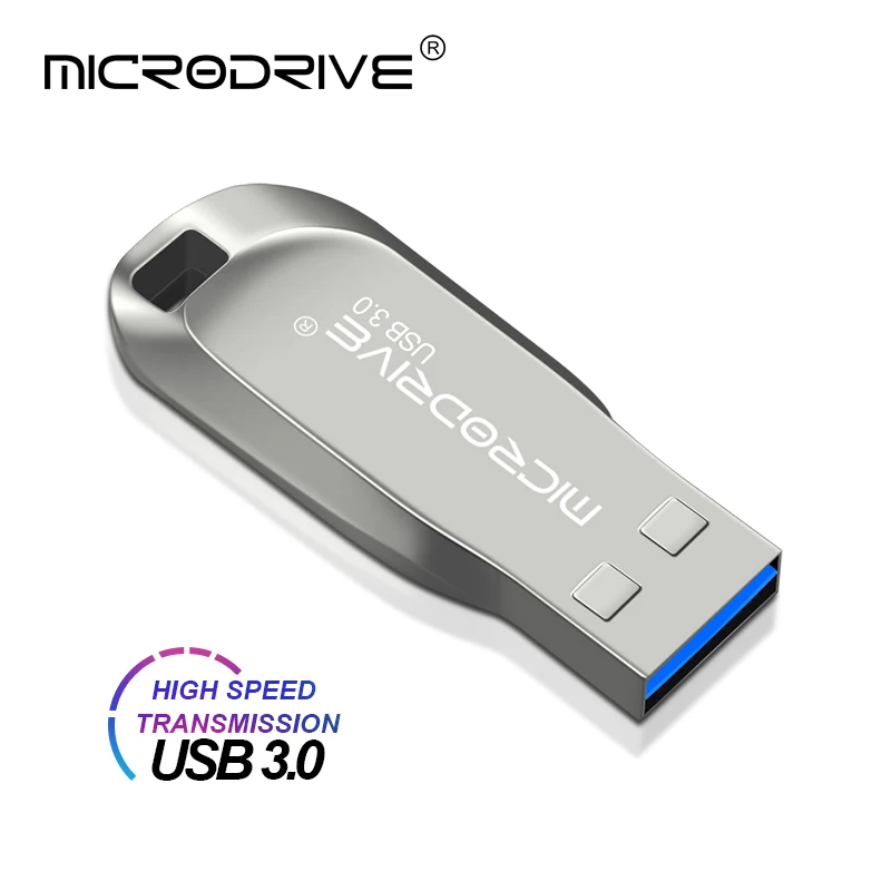 Microdrive брендовый металлический флеш-накопитель Usb 3,0 16 ГБ 32 ГБ 128 Гб 64 Гб USB 3,0 Usb флеш-накопитель карта памяти - Цвет: Silver