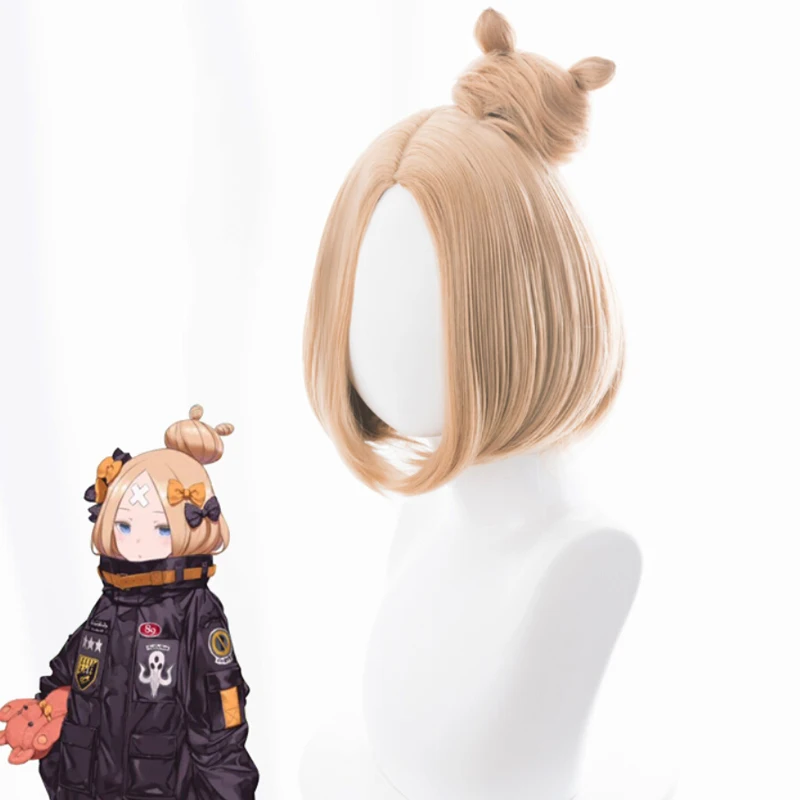 

Fate Grand Order Abigail Williams Cosplay Wigs Short Heat Resistant Synthetic Hair Perucas Cosplay Wig + Wig Cap