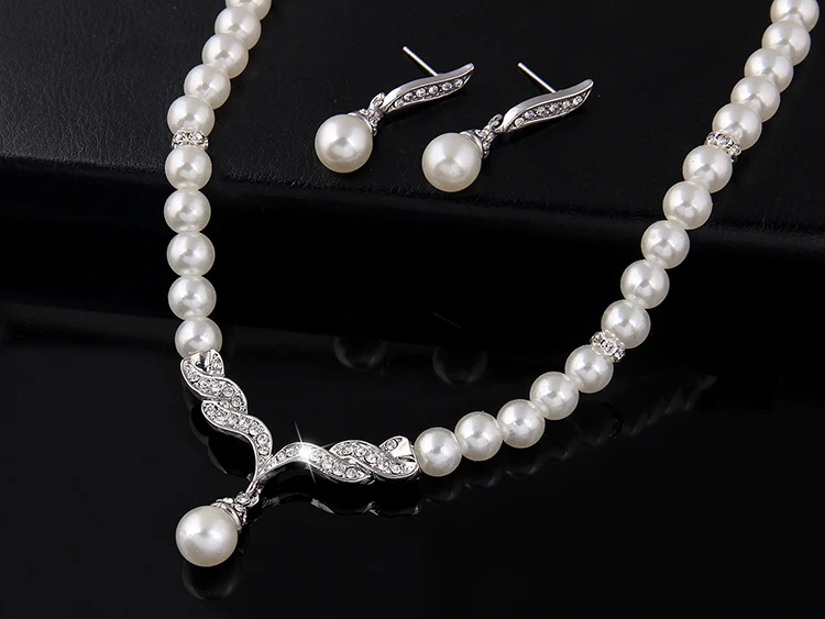 5sets High Quality Jewelry Set Simulated Pearl Necklace/Earrings Sets ...