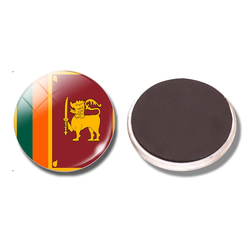 

The Democratic Socialist Republic of Sri Lanka Flag 30 MM Fridge Magnet Glass Dome Magnetic Refrigerator Stickers Holder Decor