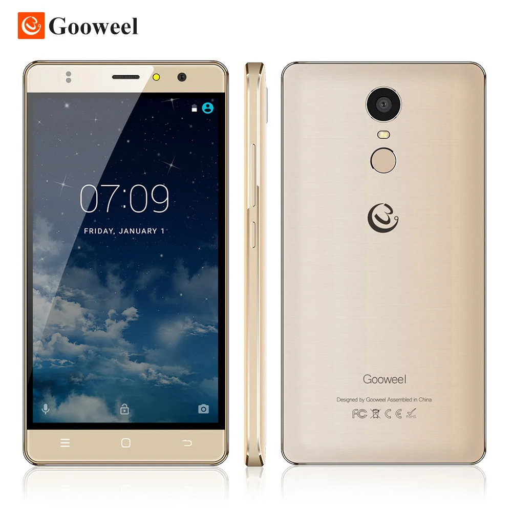 Original Gooweel M17 4G mobile phone Fingerprint ID MTK6737 Quad core 64bit 5 5inch IPS Android