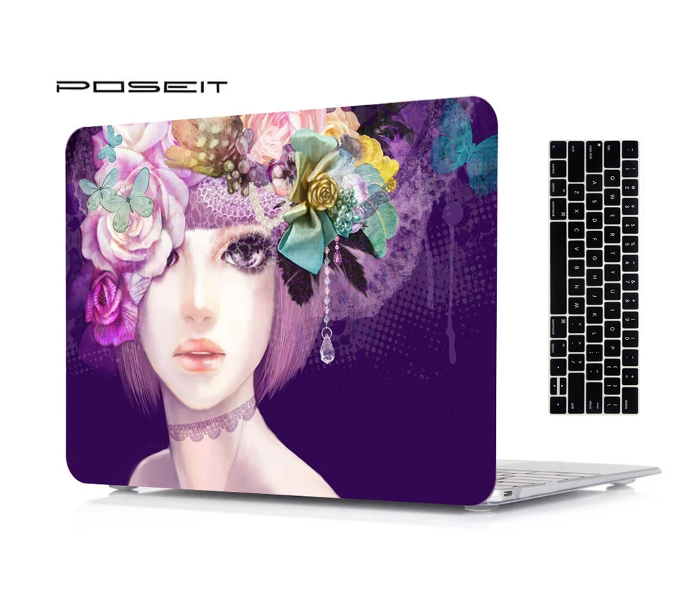 Laptop Tablet Pattern Protective Hard Shell Case Keyboard Cover Skin For 11 12 13 15