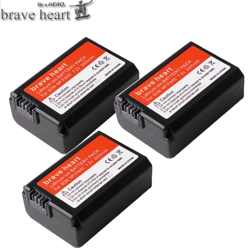 Комплект из 4 предметов NP-FW50 NP FW50 FW50 Батарея+ ЖК-дисплей USB Dual Зарядное устройство для sony A6000 5100 a3000 a35 A55 a7s II alpha 55 alpha 7 A72 A7R Nex7 NE - Цвет: 3battery