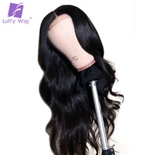Luffy Long Wavy Brazilian Full Lace Wigs Human Hair Glueless Pre Plucked With Baby Hair Bleached