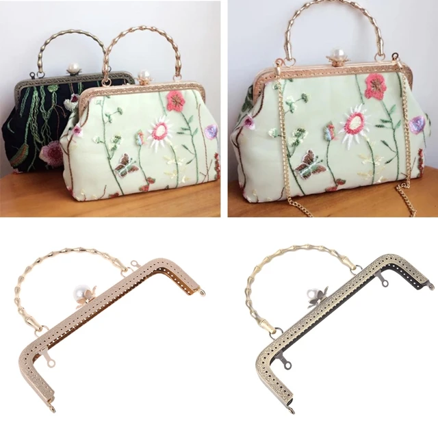 20cm Metal Square Flower Purse Bag Clasp Lock Clip Bags Making 20cm Metal Square Flower Purse Bag Clasp Lock Clip Bags Making Crafts Diy Accessories Thinkthendo